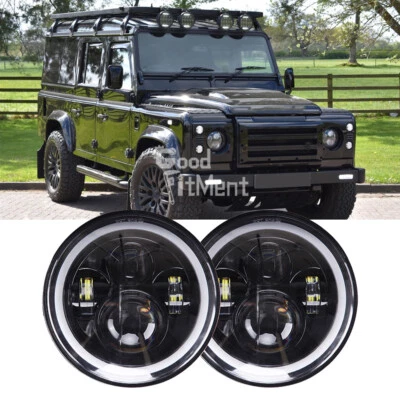 2x 7'' LED Scheinwerfer Blinker IP67 E-Zertifiziert für Land Rover Defender 110 - Bild 1 von 4