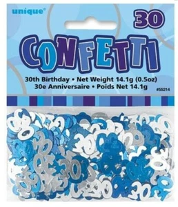 OFFERTA 2 CF. CONFETTI CORIANDOLI DA TAVOLO 30 COMPLEANNO BLU E ARGENTO 14 GR. - Foto 1 di 1