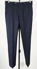 Suitsupply Brescia Men's Solid Navy Blue Tapered Flat Front Dress Pants 32x29