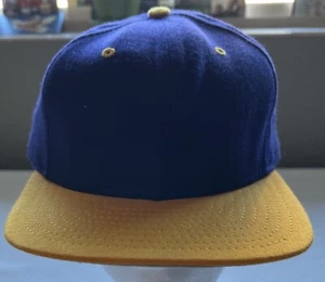 Vintage New Era Pro Model SnapBack Hat Made In USA Brand New Purple/Yellow - Picture 1 of 11