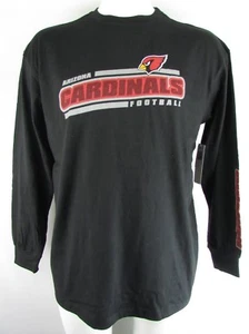 Arizona Cardinals Men's Black Team Apparel Long Sleeve 100% Cotton T-Shirt NFL - Picture 1 of 9