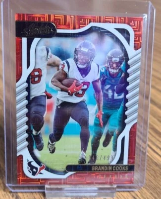 2022 Absolute Football Brandin Cooks /499 Red Mojo Houston Texans - Image 1 of 2