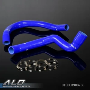 Fit For 91-01 Jeep Cherokee XJ 4.0 l6 Silicone Radiator Hose + Clamps Kit Blue - Picture 1 of 12