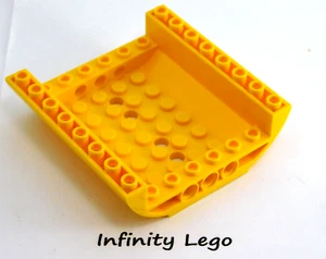2 LEGO Yellow Panel Slope Curved 8 x 8 x 2 Inverted Double Aircraft Boat (54091) - Picture 1 of 2