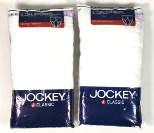 2 calzoncillos Jockey clásicos tiro completo paquetes de 3 para hombre 38 blancos delanteros 2004 nuevo paquete - Imagen 1 de 9