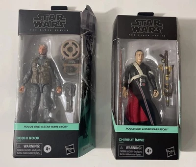 LOTE 2 Star Wars The Black Series Rogue One Bodhi Rook & Chirrut Imwe Novo Selado - Imagem 1 de 4
