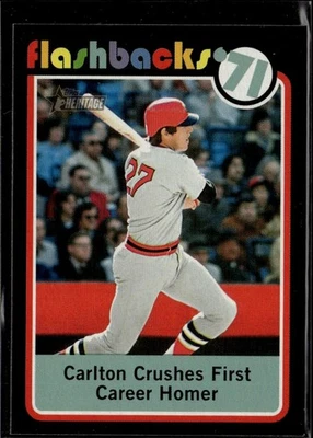 2020 Topps Heritage #BF-9 Carlton Crushes First Homer Baseball Flashbacks '71 - Image 1 of 2