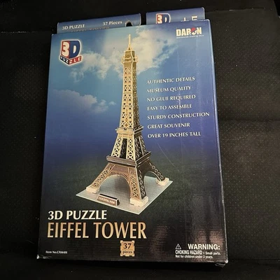 Eiffel Tower 3D Puzzle 37 Pieces new sealed Paris France - Image 1 of 4