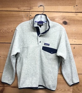 Pullover polar ligero Patagonia Snychilla Snap-T para hombre talla XS informal crema - Imagen 1 de 11