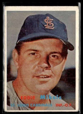 1957 Topps Eddie Miksis EX SET Break #350 - Image 1 of 2