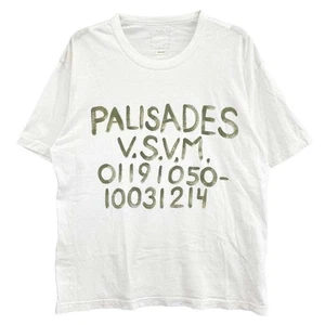 Mens Visvim VISVIM 19SS 0119105010031 JUMBO TEE S SPALISADES Jumbo T Shirt White - Picture 1 of 6