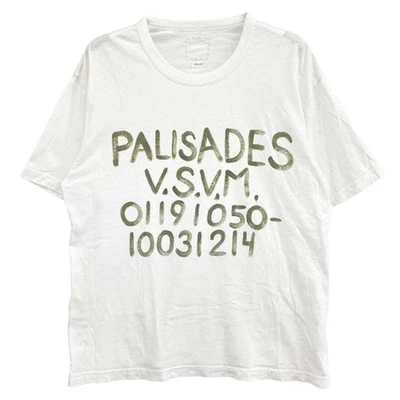 Mens Visvim VISVIM 19SS 0119105010031 JUMBO TEE S SPALISADES Jumbo T Shirt White - Image 1 of 4