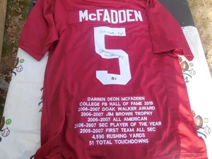 Darren McFadden signiert Arkansas Razorbacks Trikot Call Those Hogs Beckett BASCOA - Bild 1 von 3