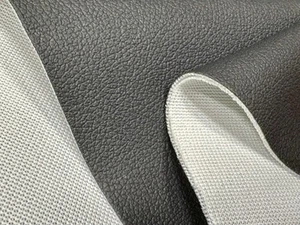 Original AUTO Kunstleder Meterware SCHWARZ mit 1mm Abstandsgewirke Rücken Nr.4 - Bild 1 von 11