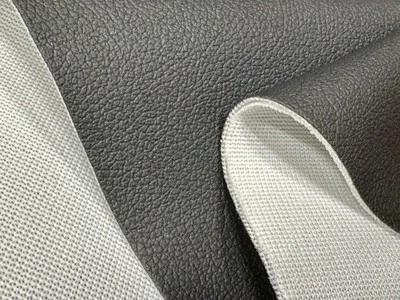 Original AUTO Kunstleder Meterware SCHWARZ mit 1mm Abstandsgewirke Rücken Nr.4 - Bild 1 von 4