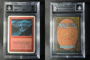 LIGHTNING BOLT 4th Edition MTG Magic The Gathering BGS 9 (surface 10!) Beautiful - Picture 1 of 3