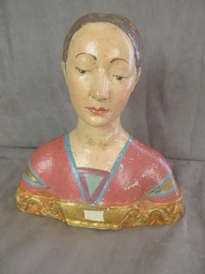 BUSTE ancien, en terre cuite. Ippolita Maria Sforza - Photo 1/4