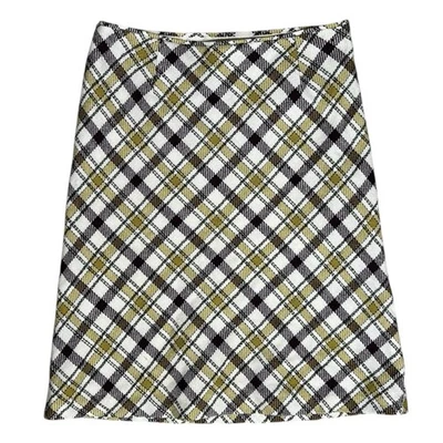 PENDLETON Women’s Skirt sz XS Wool Blend Yellow Purple Green  Argyle Plaid Lined - Image 1 of 4
