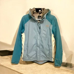 The North Face Damen HyVent Jacke blau türkis Gr. Medium wasserdicht Kapuze - Bild 1 von 15