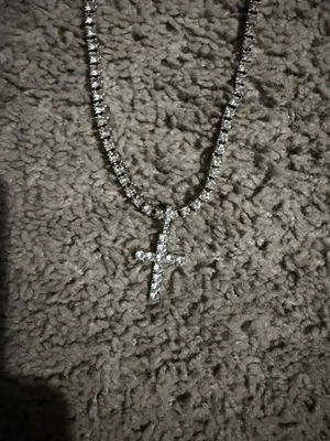 18 дюймов 4 мм хип-хоп цепочка Iced Out - Изображение 1 из 4