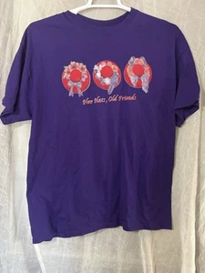 Gilden dry Extra large purple T-shirt red hats new hats old friends - Picture 1 of 3