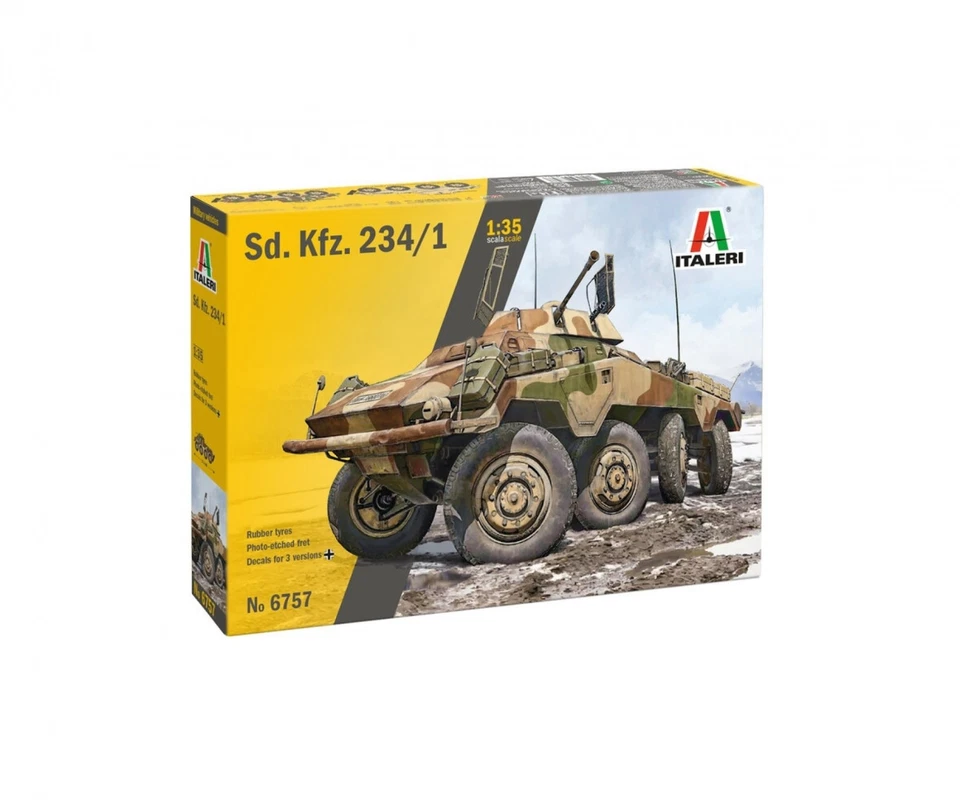 Italeri 6757 Sd.Kfz. 234/1 scala 1 35 Plastic Model Kit/Modello