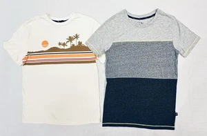 Art Class Boys Tee Shirt Gray Color block Tan Palm Tree Graphic Tee 10 12 - Picture 1 of 11