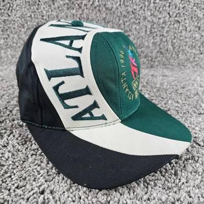 Gorra gorra vintage de los Juegos Olímpicos Snap Back 1996 Atlanta Swirl deletrear Eastport Foto 1 de 4