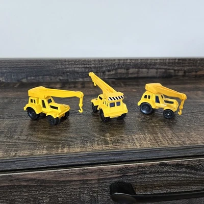 Maisto Jumbo Crane Yellow Motor Works Diecast Metal LOT OF 3 - Image 1 of 4