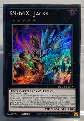 YUGIOH- K9-66X „Jacks“ - SR/Unterweltler - DOOD-DE047 - Doom of Dimensions DE/NM - Bild 1 von 2