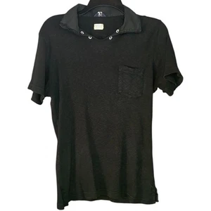 Camiseta negra Meltin Pot Jean bolsillo delantero cuello grunge bordado trasero  - Imagen 1 de 6