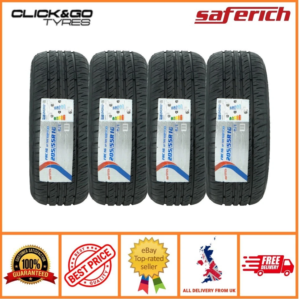 4 X 205/55ZR16 SAFERICH FRC16 91V Tyres-M+S- 2055516- 205 55 16 - Image 1 of 4