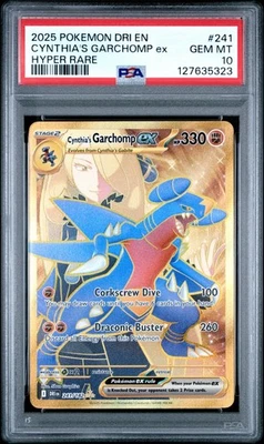 Pokémon TCG Destined Rivals Cynthia's Garchomp EX 241/182 Secret Rare PSA 10 - Image 1 of 2