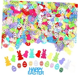 FOIMAS 1800pcs Easter Confetti,Egg Bunny Chick Table Confettis Glitter Foil - Picture 1 of 7