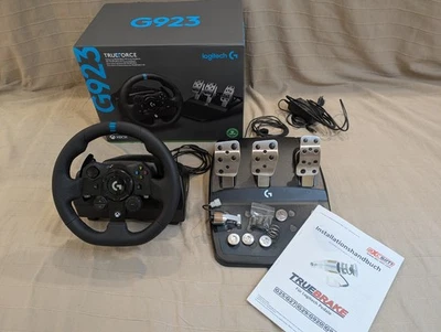 Logitech G923 TRUEFORCE Lenkrad + AXCSIM Truebreak Mod (Schwarz PC/XBOX Edition) - Bild 1 von 4