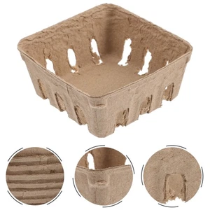 50 Pcs Paper-plastic Fruit Tray Box Berry Basket Container - Picture 1 of 12