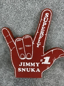 Jimmy Superfly Snuka #1 WWF Foam Finger 1980’s Wrestling - Imagen 1 de 14