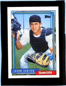 1992 Topps Traded Jason Varitek #123T RC Red Sox - Picture 1 of 2