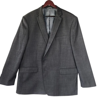 Chaqueta Blazer Claiborne Para Hombres 52R Mezcla Lana Traje Deportivo Abrigo Gris Carbón Foto 1 de 4