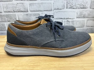 Skechers Schuhe Herren Gr.13 Weite Passform Moreno Ederson 65981W Canvas Oxford Schuhe - Bild 1 von 17