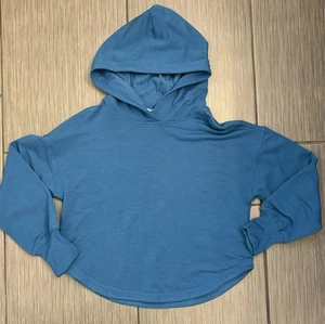 Athleta Girl Blue/Green Hooded Sweatshirt Size Medium 8-10 Activewear Stretch - Picture 1 of 5