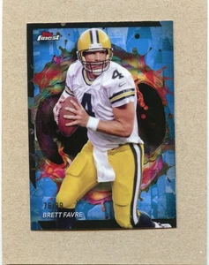 Topps Finest 2024 - Raro Brett Favre #215 refractor azul 76/99 Green Bay Packers - Imagen 1 de 1