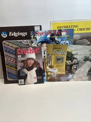 Lot of 5 Crochet Capers,Decorating,Dolls,crafts Vintage 80’s See Pictures - Image 1 of 4