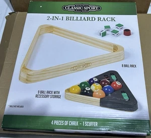 Classic Sport 2-in-1 Hartholz Billard Dreieck mit Kreide & Schaber 4 Billardtisch - Bild 1 von 2