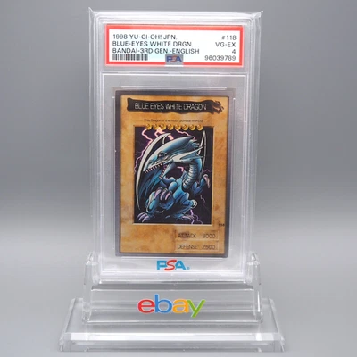Yu-Gi-Oh PSA4 Blue-Eyes White Dragon No.118 Rare BANDAI 1998 Japanese PS478 - Image 1 of 3