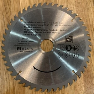 Kreissägeblatt für Gehrungssäge 210 mm x 30 mm x 48 Zähne - Bild 1 von 1
