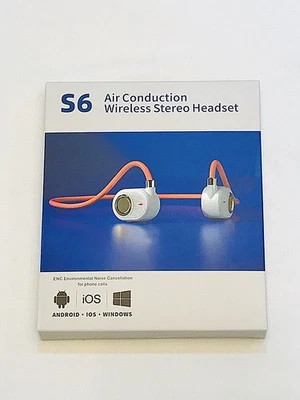 S6 Sports Headset (Air Conduction-Wireless Stereo w/Bluetooth/Mic & Usb Charger) - Image 1 of 4