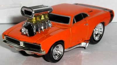 1/64 = 1969 69 DODGE CHARGER R/T = Rubber Tire Diecast Muscle Car FREE SHIPPING. - Image 1 of 3