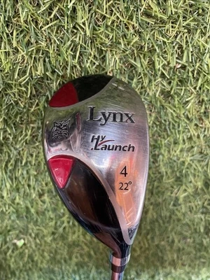 Híbrido de madera Lynx Hy Launch 4 22* grados, eje de acero rígido, agarre derecho Golf Pride Foto 1 de 4