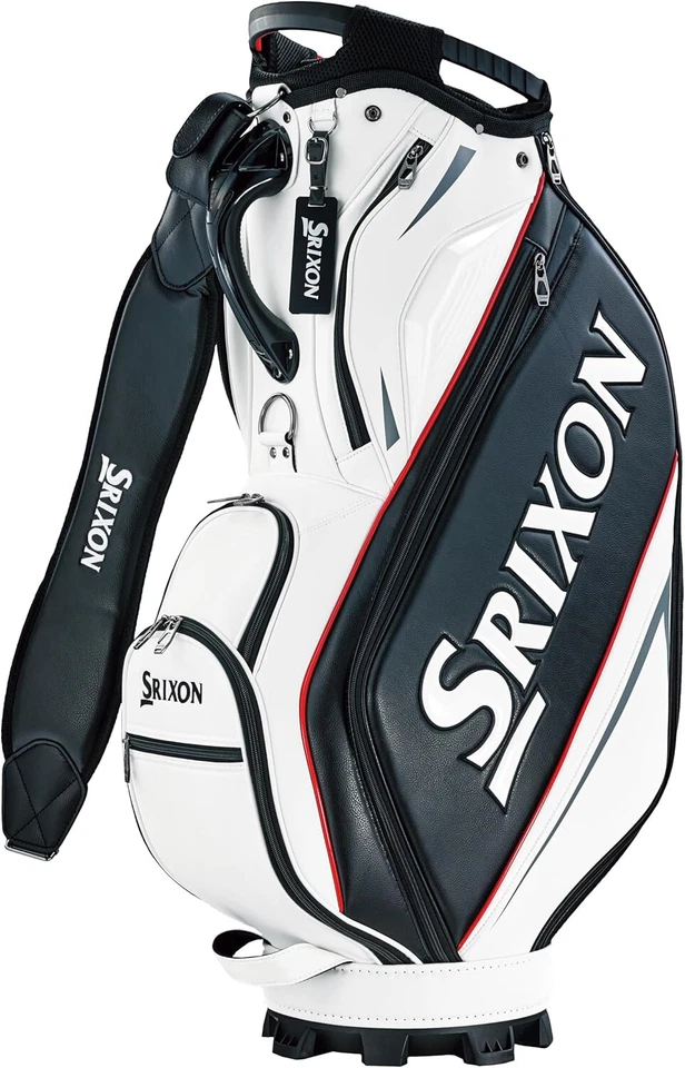 DUNLOP Golf Men's Caddy Bag SRIXON 10 x 47 inch 3.5kg White Black GGC-S205 - Image 1 of 2